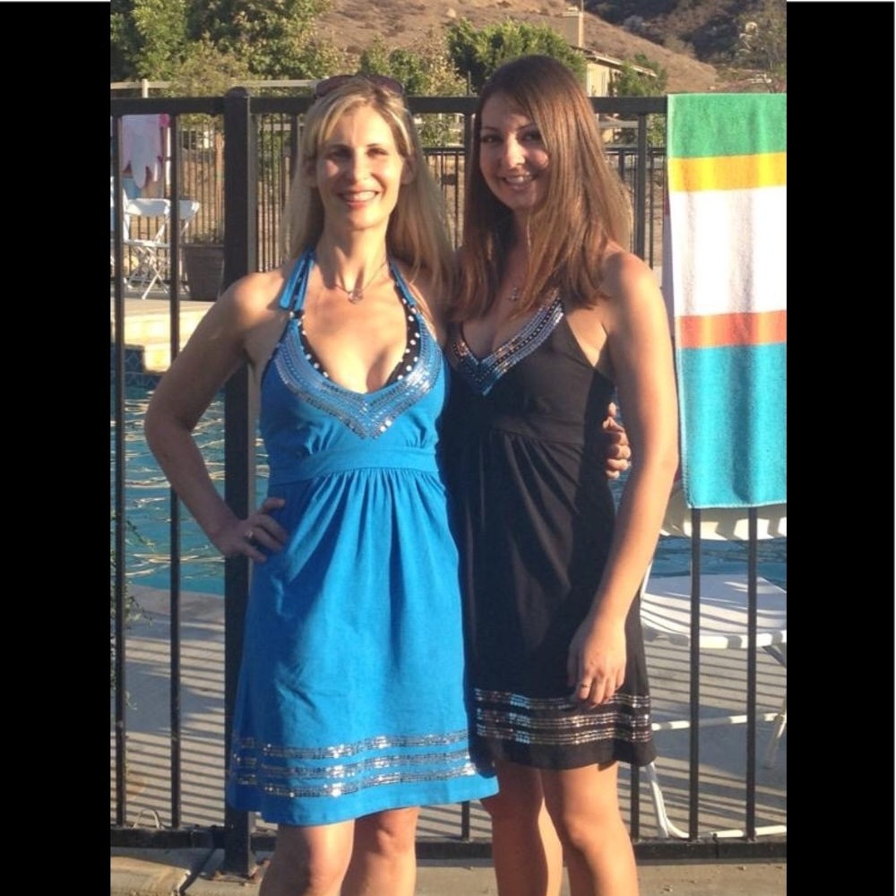 Victoria’s Secret bra top black halter dress
